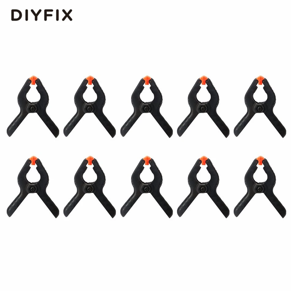 DIYFIX 10 قطعة 2 بوصة 65 مللي متر A-نوع البلاستيك النايلون قابل للتعديل المشابك لوود الربيع كليب DIY الحرفية أداة