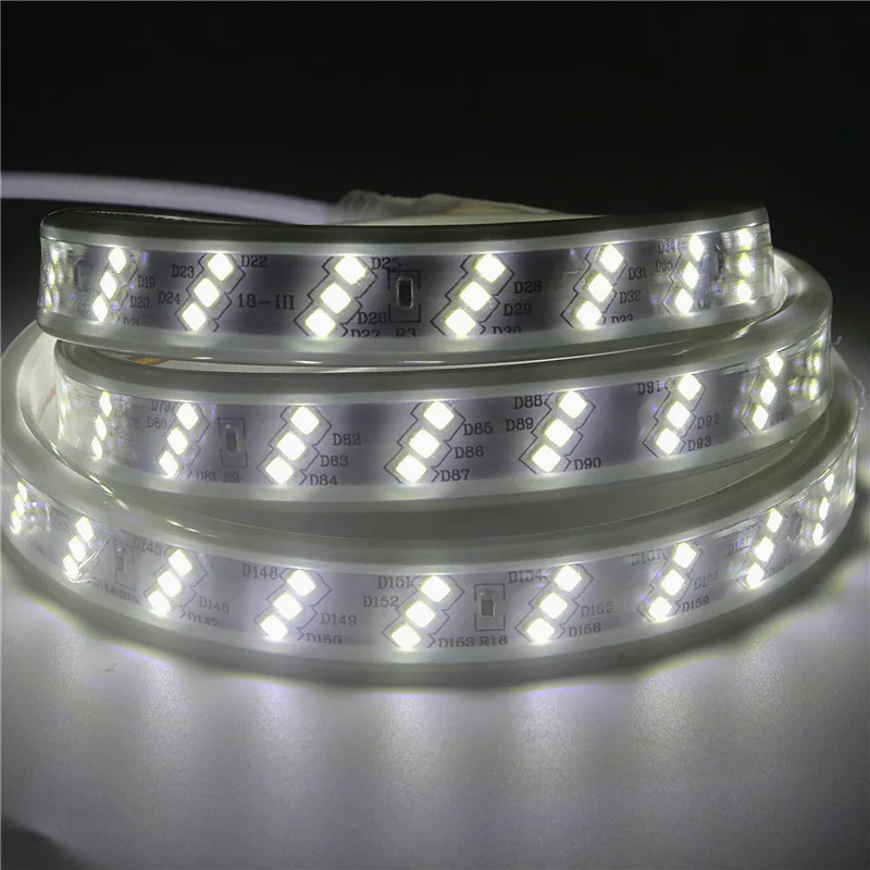 SMD 2835 AC220V LED Strip Flexible Light 180leds/m Waterproof Led Tape LED Light With Power Plug 1M/2M/3M/5M/8M/10M/15M/20M/50M