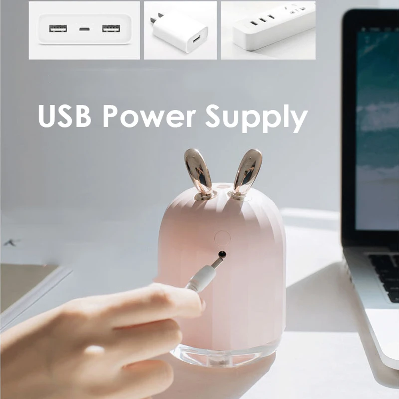 Cute Deer Air Humidifier Creative Cartoon USB Water Diffuser 220ML DC5V Night Light Desktop Large Fog Mist Maker