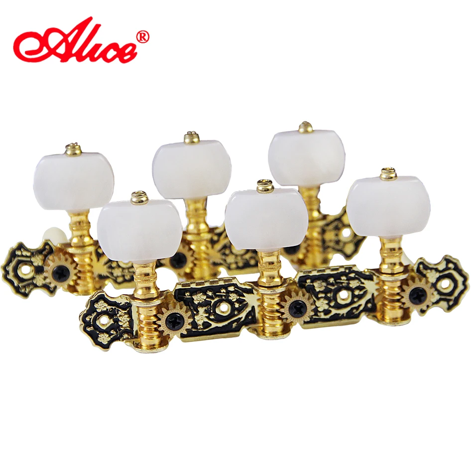 Classic Guitar Tuners Guitar Machine Heads (Long) 3+3 Set Tuning Keys Machine Pegs Alice Tuning Pegs