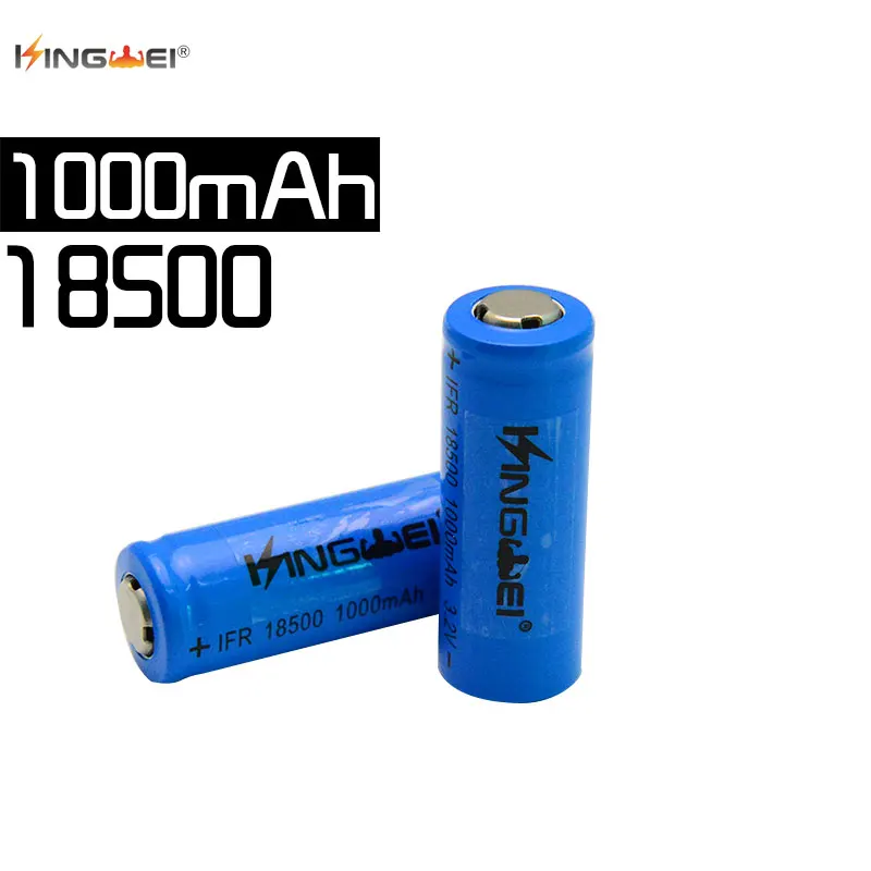 Kingwei-Batterie Rechargeable de Haute Qualité, 10 Pièces, VebagIFR 18500 Lithium Fer Phosphate 3.2V Lyen 1000mAh