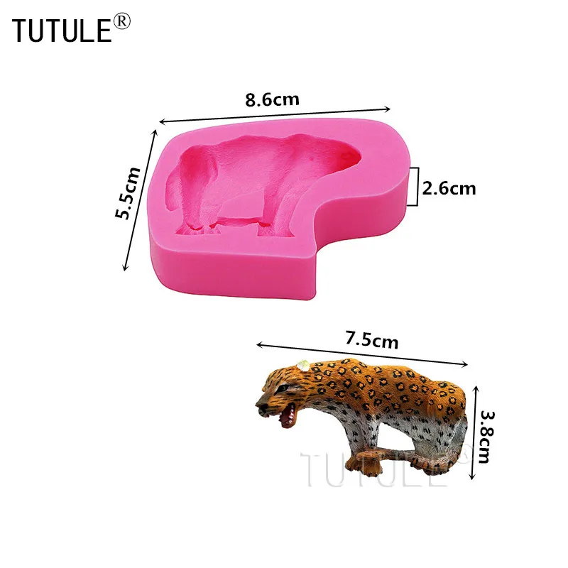 Gadgets,Leopard Cat Silicone Mold Animal Swamp Resin Polymer Clay Mould,Flower leopard silicone mould resin jewelry food mold