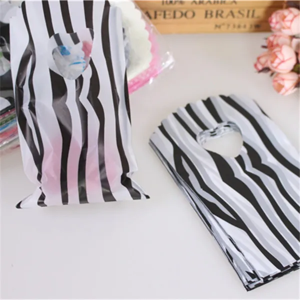 Fashion Style Wholesale 50pcs/lot 9*15cm Luxury Plastic Gift Packaging Bags Mini Jewelry Gift Bags