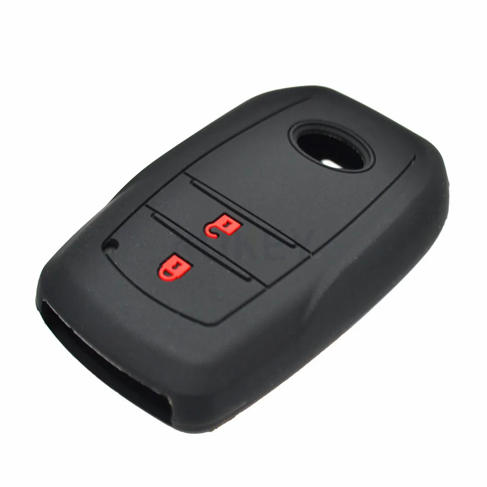 Silicone Car Key Case For Toyota Hilux Revo Innova Rav4 Fortuner Cover Remote Fob Shell Skin Key Chain Holder Protector