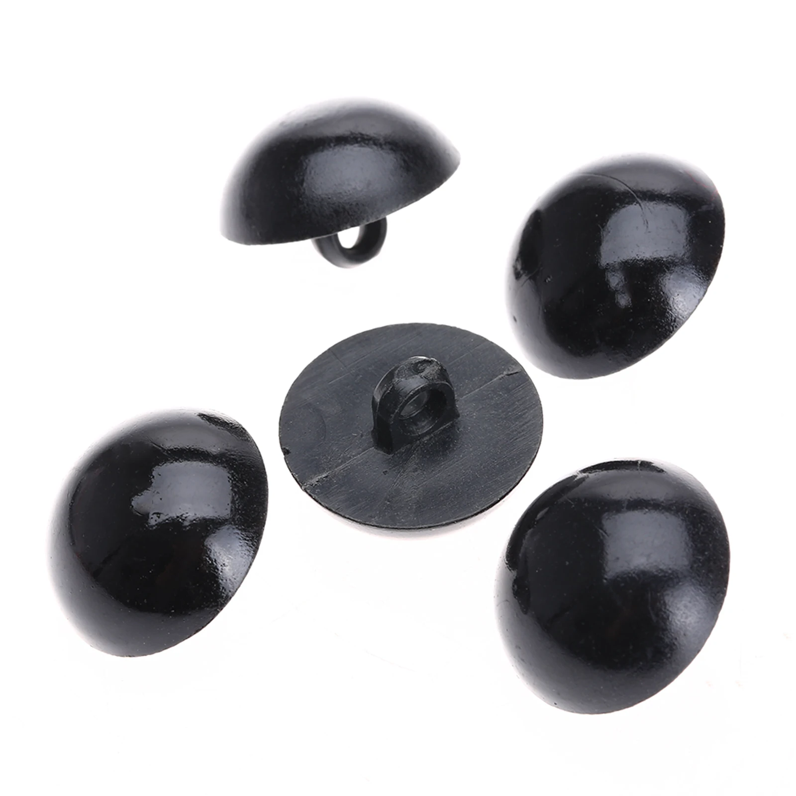 100Pcs Black Buttons Mushroom Domed Sewing DIY Animal Eyes Toy Diy Buttons Sewing Garment Leather Craft 9/10/11.5/12.5/15/20mm