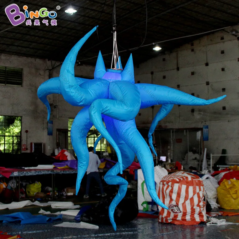 Dia 1.5 Meters Inflatable Octopus Light Star for Stage Hanging Inflatable Toys