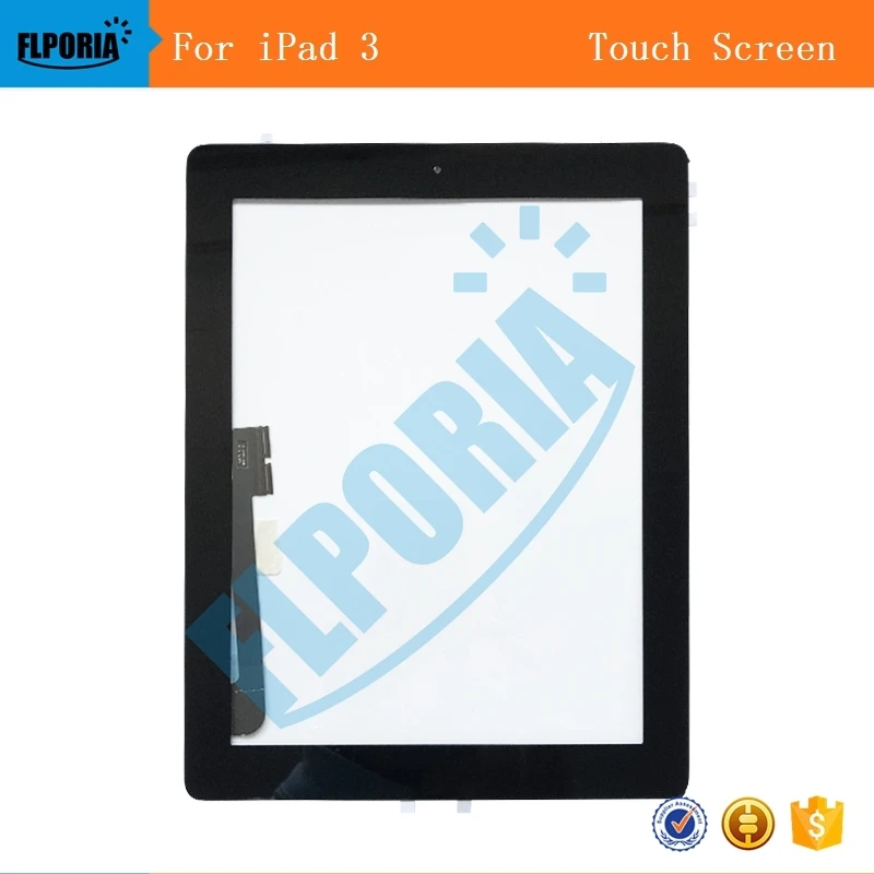 

For iPad 3 Touch Screen Digitizer Display Glass Assembly Home Button Camera Holder frame Screen For iPad 3 A1403 A1416 A1430