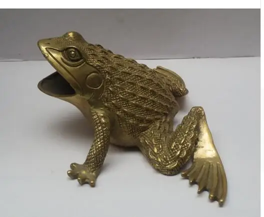 

Scupture crafts Copper Metal crafts Home Decoration Chinese brass Carved Frog Statue/Feng Shui Scupture