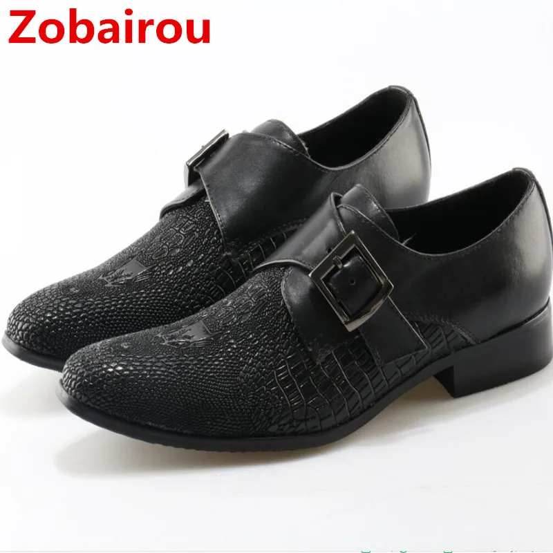 

Zobairou luxury black spiked loafers slipon rhinestone flats men leather shoes italian fashion oxford shoes for men prom shoes