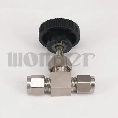 

Fit 1/2" OD Tube 304 Stainless Steel Shut Off Flow Control Needle Valve Compression Fitting 915 PSI