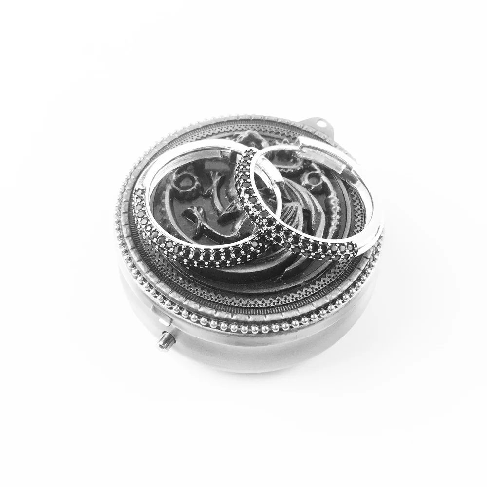 Creole Large Black Hinged Hoop Earrings, 2018 New Zirconia Fashion Jewelry Trendy 925 Sterling Silver Gift For Women Lover image 2
