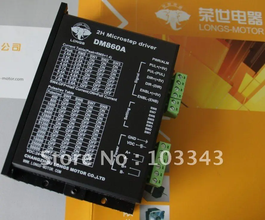 

/NEW/ Nema34 Stepper motor driver 7.8A 256micsteps DM860A for CNC Router Mill Cut Laser Engraver