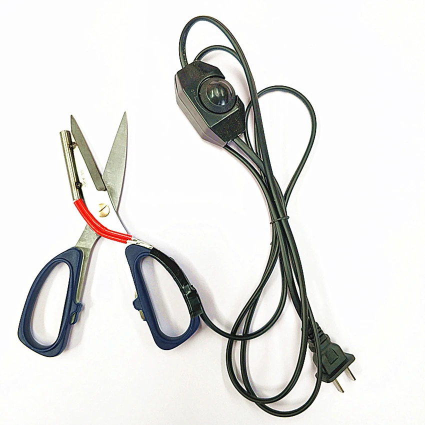 Electric Heating Tailor Scissors Power Hot Scissors Knife Heated Pen Working Indicator For Cloth Cutting Electric Scissors 토리배가위