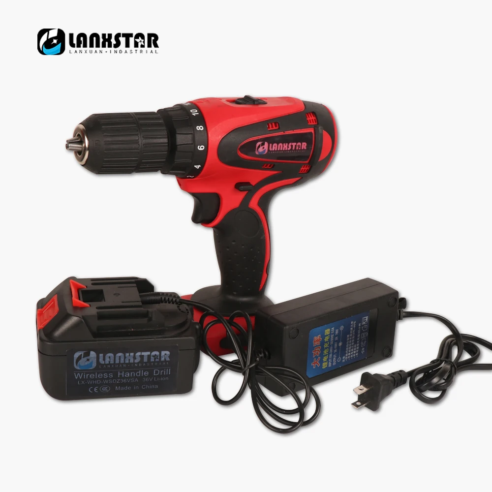 Cordless Electric Screwdriver Household Rechargeable High Power Electric Lithium Battery Wireless Power Driver 36 Volts DC