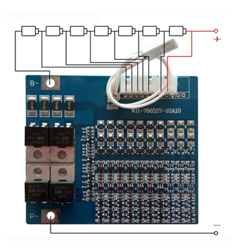 

29.4V 7S lithium battery power battery protection board 10A large current with balanced temperature switch protection board