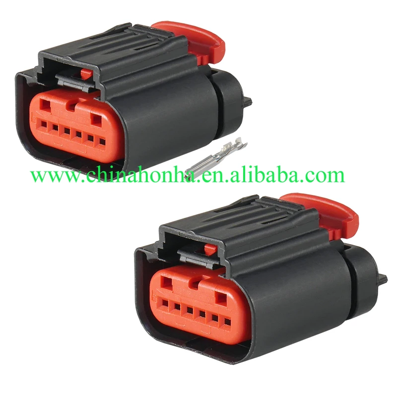 Free shipping 2 pcs tyco 6pin auto waterproof Air Flowmeter Plug Auto cable connector 1438153-5