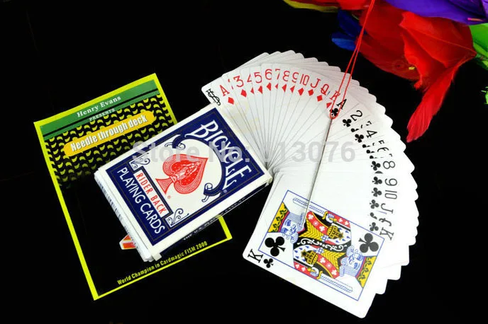 Needle Through Deck, magic tricks, card magic,illusions,card tricks novelties