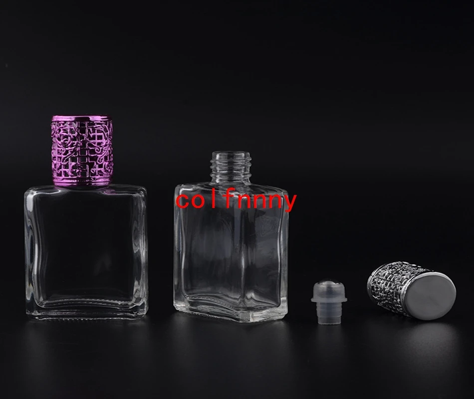 

50pcs/lot Fast Shippng 17ML Mini Cute Steel Ball Roll-On Refillable Perfume Bottle &Empty Perfume Case With alloy roll on bottl