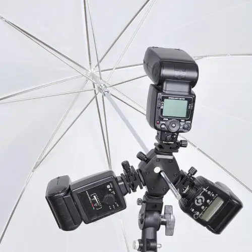 جديد 3 رئيس الثلاثي الحذاء الساخن جبل محول قوس ضوء فلاش مظلة حامل