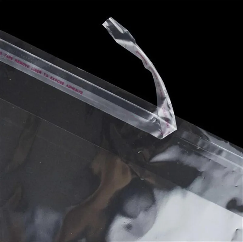 100pcs/lot Transparent Self Adhesive Resealable Clear Cellophane Poly Bags OPP Packaging Bag Jewelry Pouch