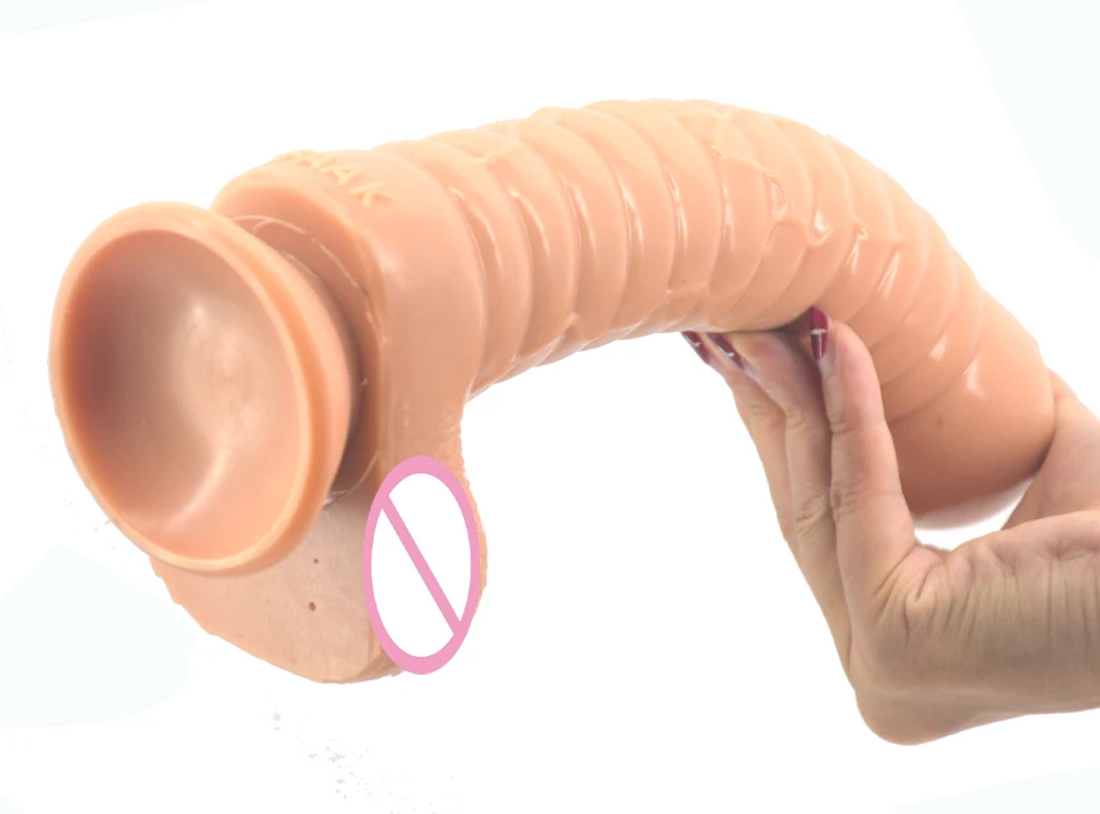 FAAK long silicone dildo realistic foreskin beads penis with suction cup big anal dildo butt plug sex products women masturbator