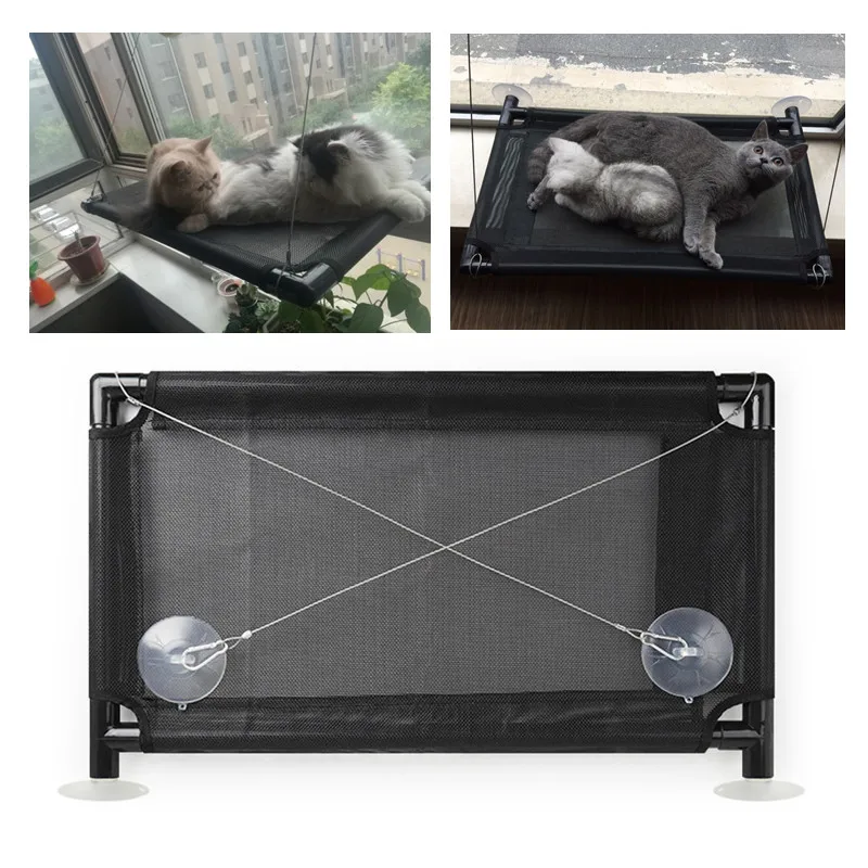 

Durable Cat Hammock Hang Bed Mat Kitten Cat Window Mount Hammock Bed Pet Basking Shelf Seat Cushion for Cat Accessories