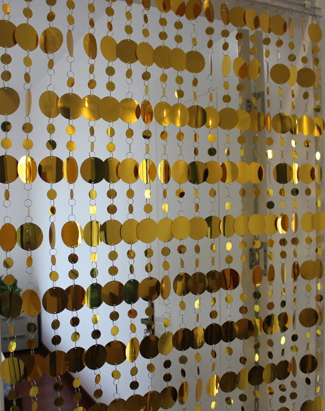 Gold sequin curtains interior home decoration supplies children\'s room cartoon door curtains cafe partition decoration