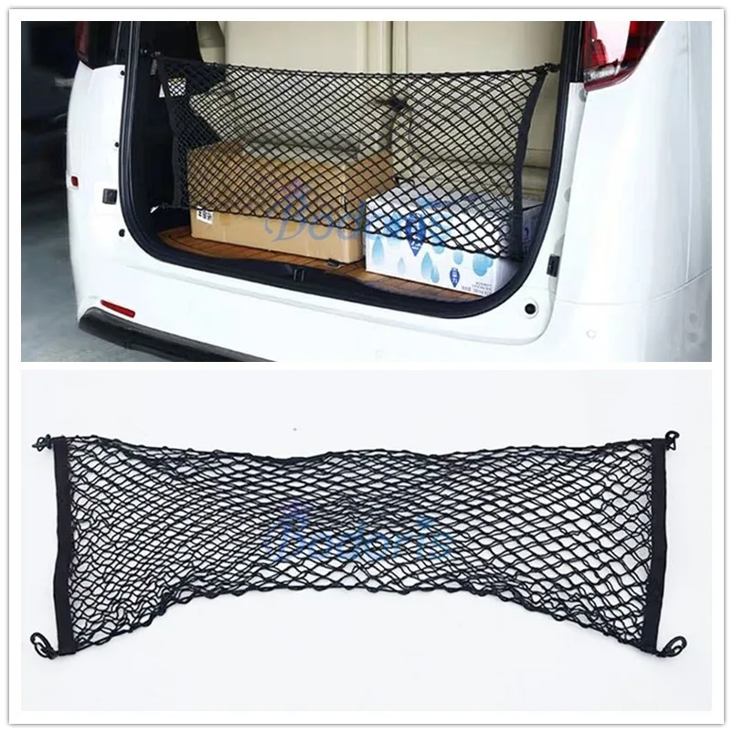 For Toyota Vellfire Alphard Car Truck Storage Bag Luggage Nets Hooks Organizer Dumpster Elastic Net Mesh Cover Accessories