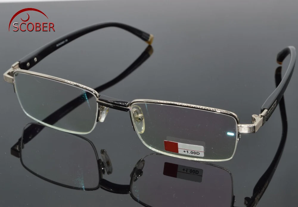 = SCOBER = Progressive Multifocal Reading Glasses MEN TITANIUM ALLOY SENATOR Commercial See Near And Far TOP 0 ADD +1 To +4