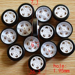 10/100pcs 2x26mm rubber wheel dron rc car plane robot kids toys for boys diy baby accessories montessori juguetes nero WR262W