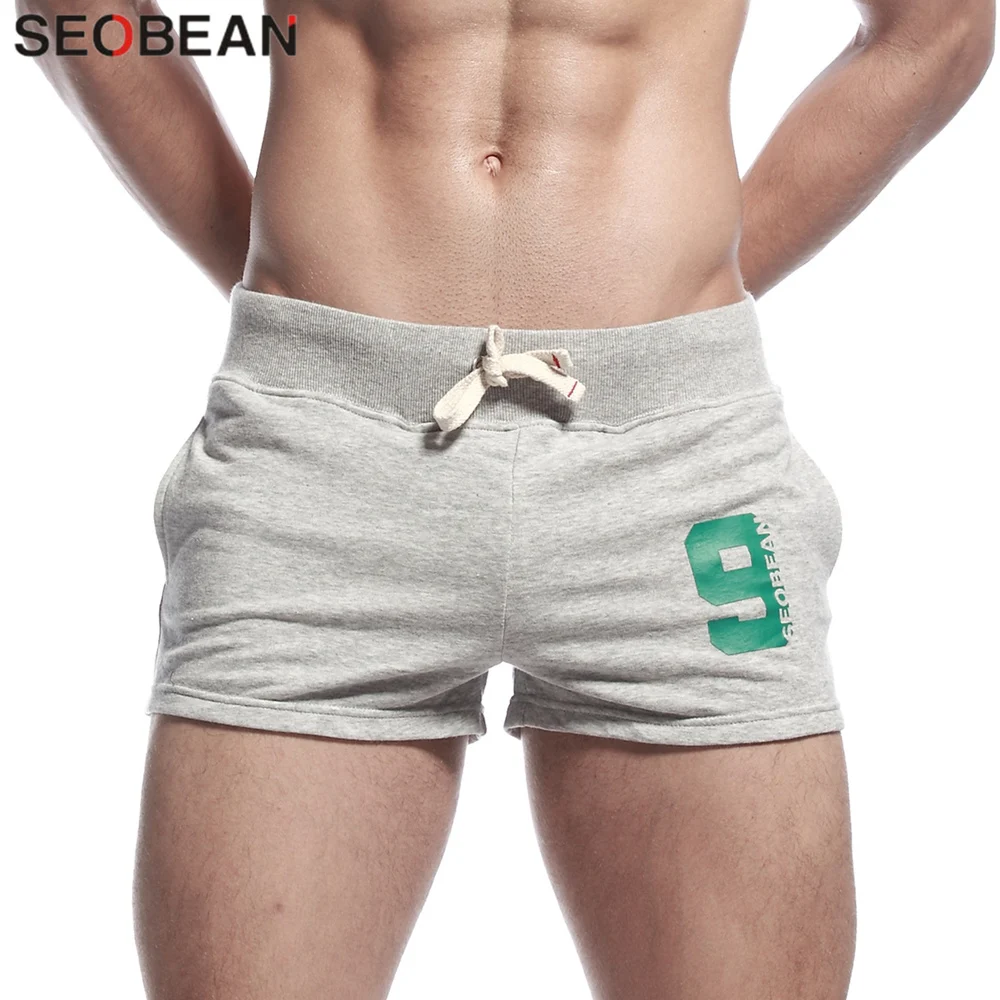 Seobean Mens Casual Shorts Cotton Fitness Sweatpants Short Summer Jogger Shorts Men Homewear Hot Gym Shorts