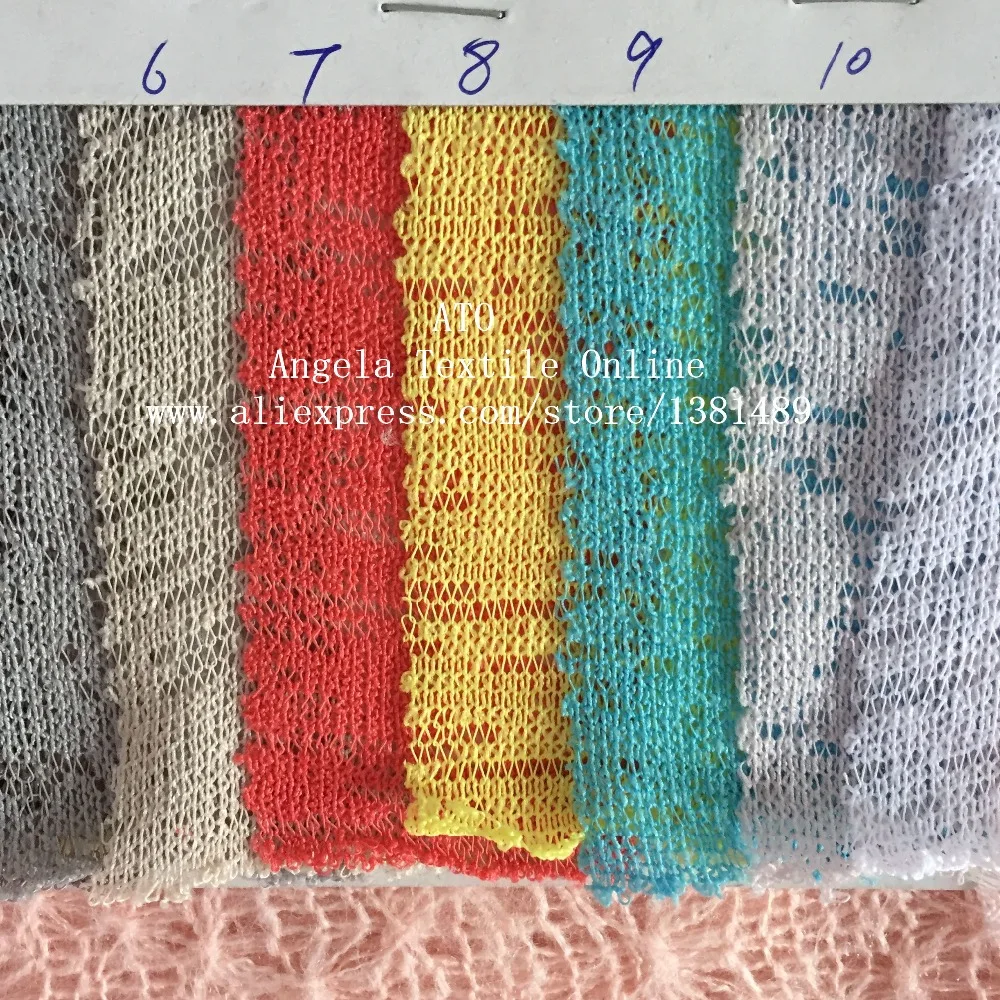 High Stretch Knitted Fabrics DIY Patchwork Dolls Clothes Slub Jacquard Fabrics, width 160 cm, 18 colors for choose