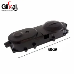 Glixal GY6 40cm Left Side Crankcase CVT Belt Cover for 139QMB 139QMA Scooter Moped ATV Go-Kart Quads (8 bolt, 10 inch Wheel)