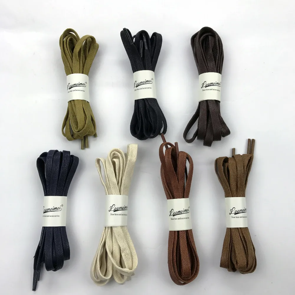 Waxed Shoelaces Leather Shoes Waterproof Cotton Shoe Laces Snow Martin Boots Bootlace Shoelace 120cm