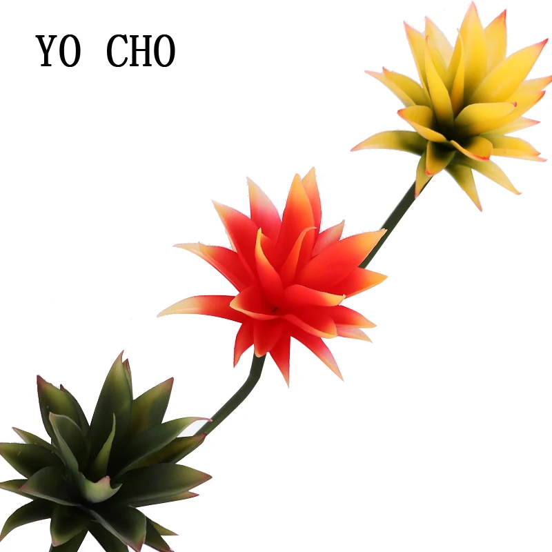 YO CHO home table centerpiece artificial Succulents plants plastic tongue orchid office simulation plant diy bonsai accessories