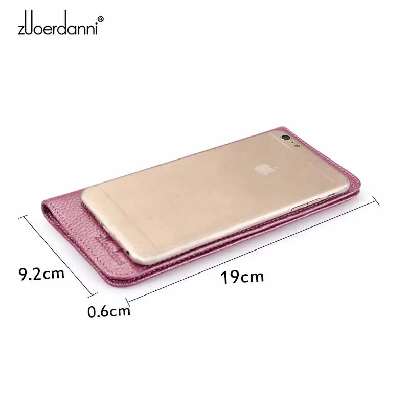 ultra-thin wallet ladies long wallet Soft wallet   leather card folder multi-functional handbag high-quality fashion four-color