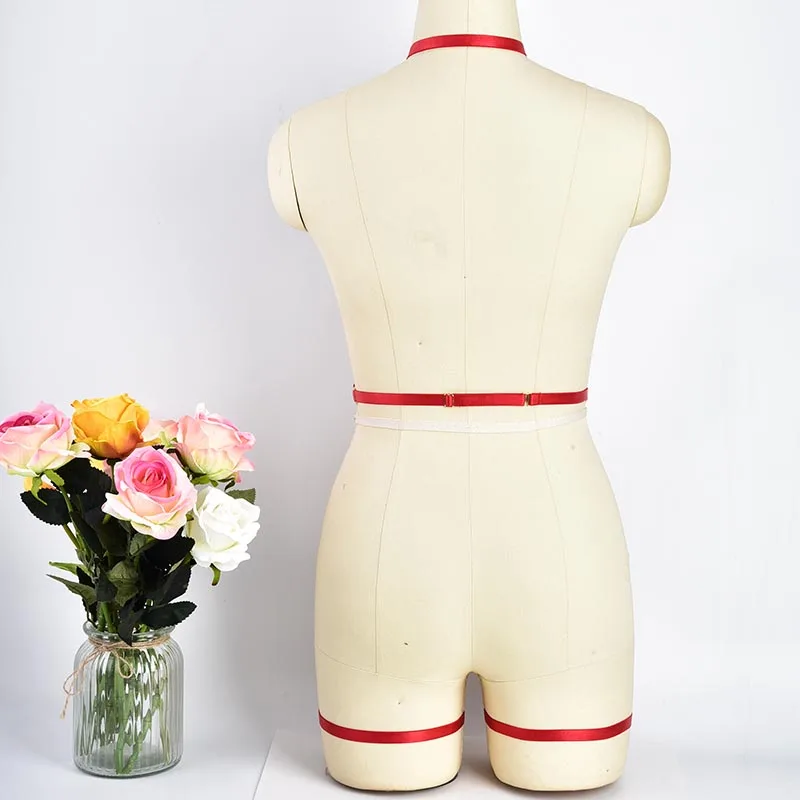 Polyester Dây An Toàn Toàn Thân Bộ Nữ Tôn Sùng Mặc Mối Ràng Buộc Dây Quần Lót Body Lồng Suspender Dây Gothic Múa Cột Đồ Lót