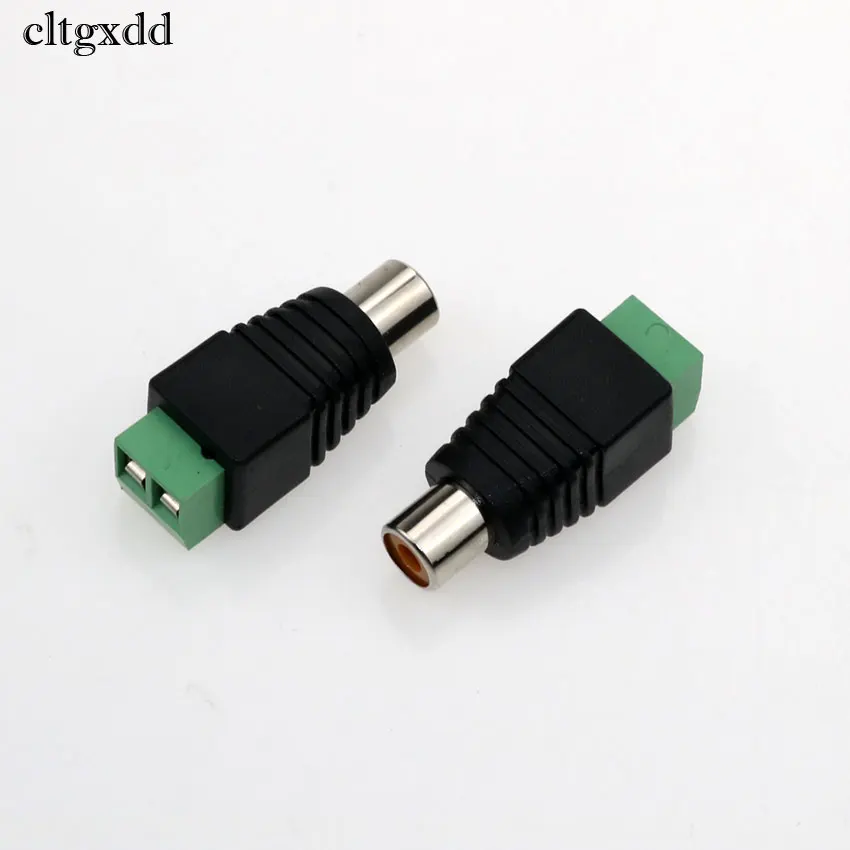 

cltgxdd CCTV RCA FEMALE PLUG JACK connector to screw terminal block adapter solderless type for audio Speaker video cable wire