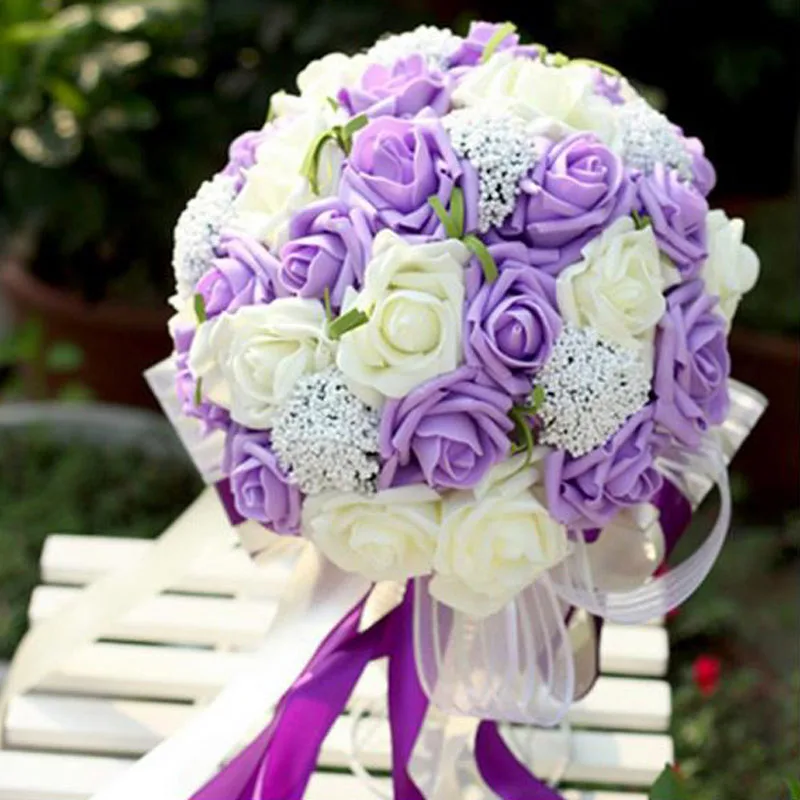 Perfectlifeoh-造花,ミントグリーン,結婚式の花嫁介添人のブーケ