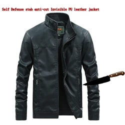 Self-Defense Anti-Cutting Stab-Resistant Men Jacket, Flexible Hacking Invisible Military Tactics Police Fbi Protective Clothing