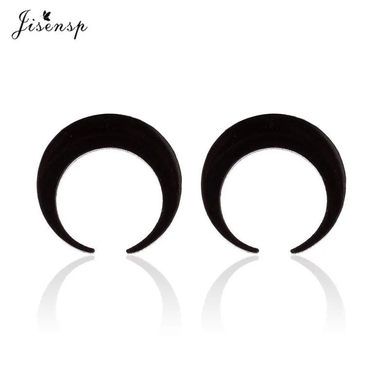 Jisensp New Vintage Crescent Moon Earrings for Women Fashion Jewelry Moon Horn Stud Earrings Christmas boucle d'oreille image 6