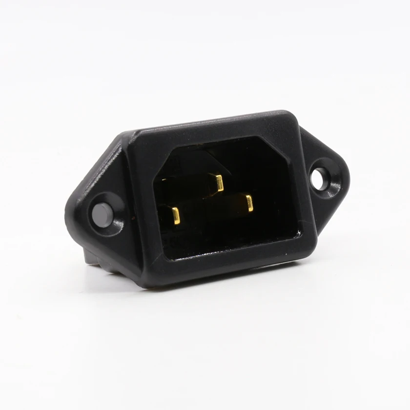 10ชิ้น FI-07(G) 24K Gold Plated ช่องเสียบ IEC Mains Power Inlet Socket Panel ชาย Entry ปลั๊ก HiFi