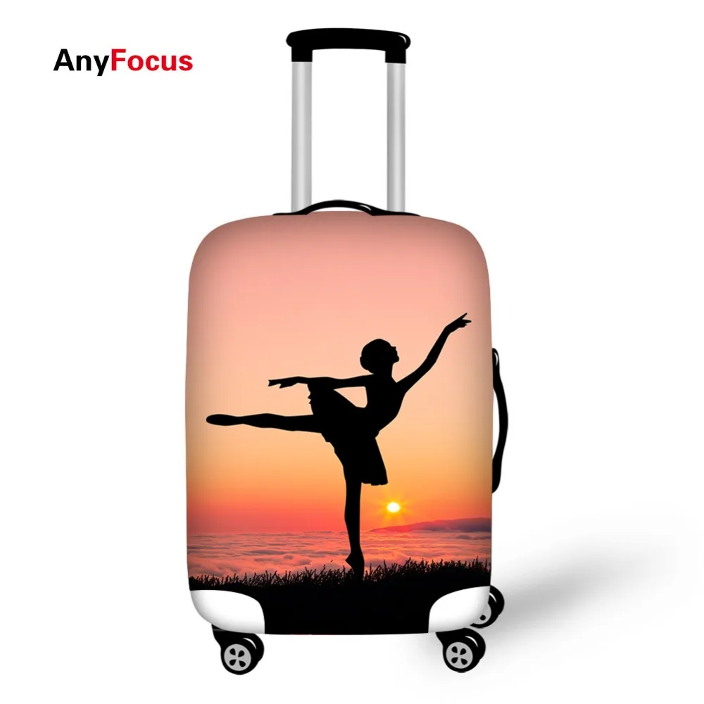 

Yoga dancing patterns Elastic Luggage Protective Cover Zipper Suit For 18-32 inch Trunk Case Travel Suitcase Covers Bags
