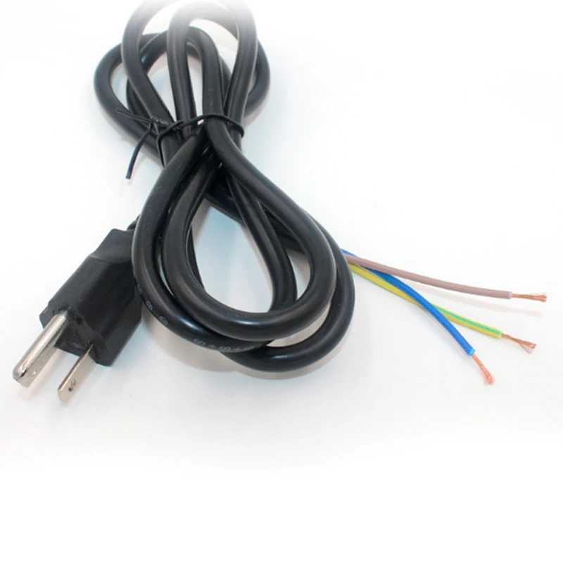 1Pcs Pure copper core 1.5m 1.8m US Standard AC Power Supply Adapter Cord Cable Lead Charging Line Wires For Industrial lighting