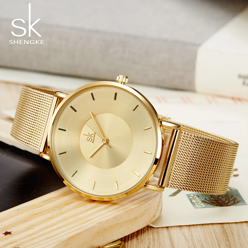 Shengke Watches Women Brand Luxury Quartz Watch Women Fashion Relojes Mujer Ladies Wrist Watches Business Relogio Feminino 2022