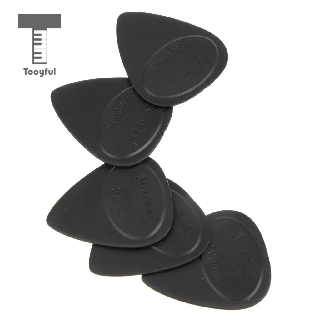 Tooyful 10Pcs Black Acoustic Guitar Picks Different thickness Non-Slip Plectrums Accessory for Bass Ukulele  Mandolin Guitars