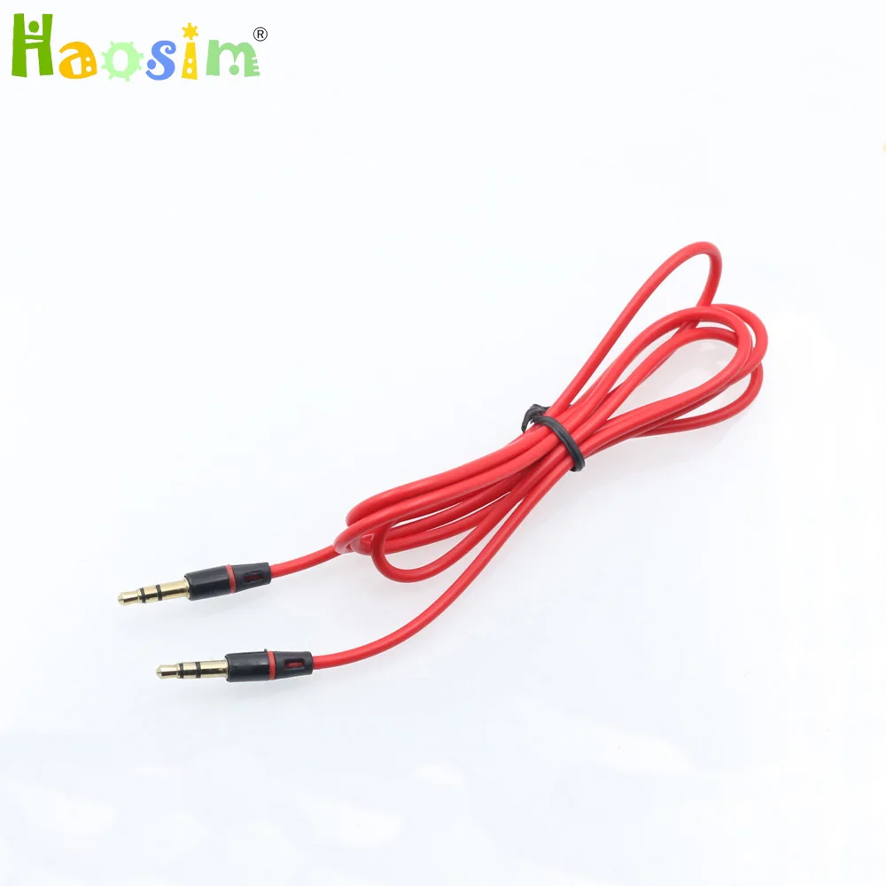 

100pcs/lot 3.5mm Audio Cable To 3.5 mm Male To Male Extension Cable Aux Jack to Jack Gold Plated Cable For Headphone/Speaker