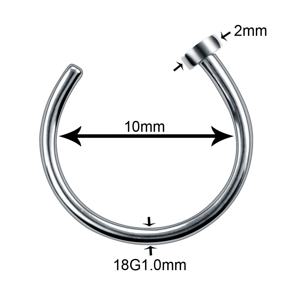 1Pc Titanium Sexy Nostril Piercings Fake Septum Nose Ring Tragus Conch Daith Curved Barbell Industrial Nipple Tongue Piercings