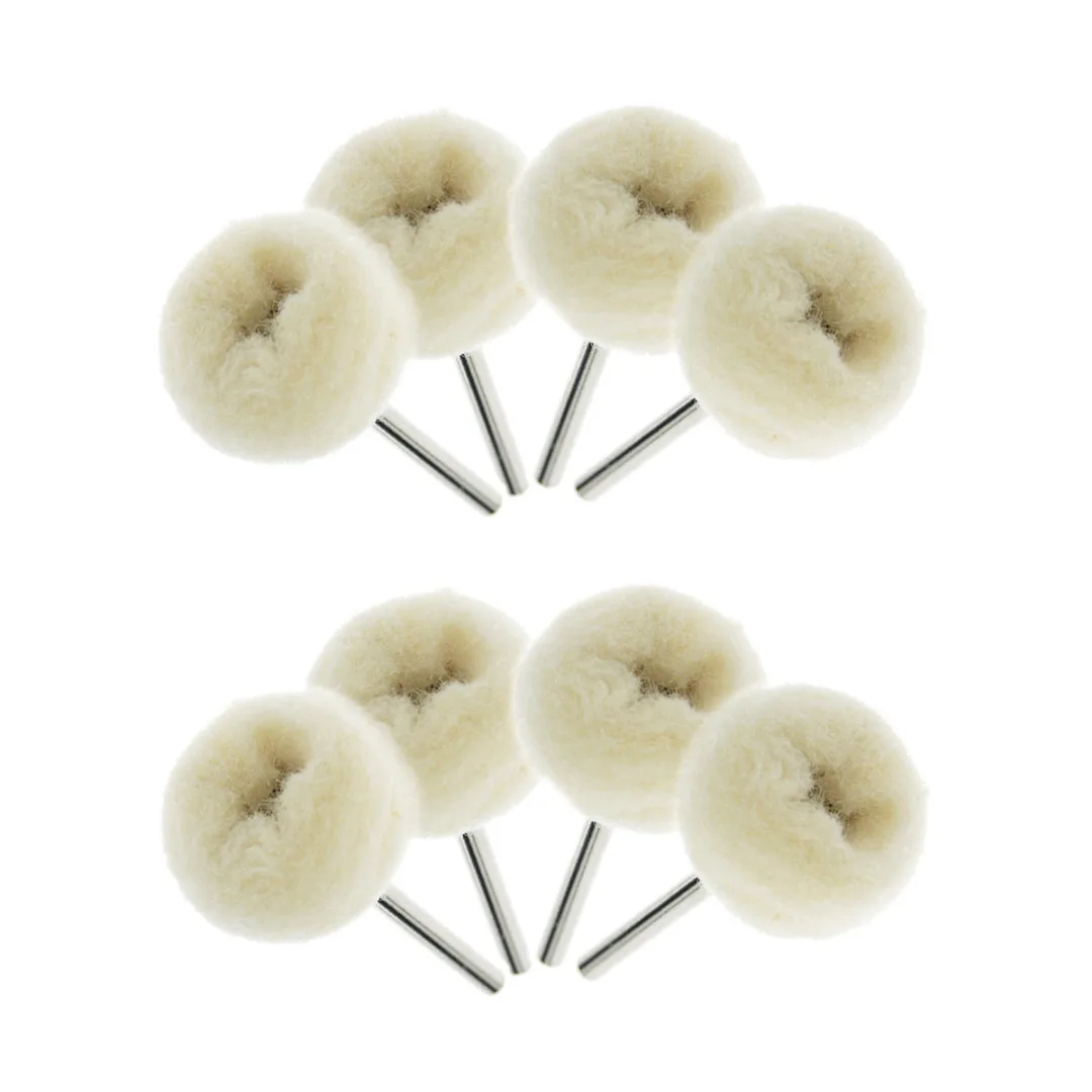 10PC/set  1" Soft Fine Wool Polishing Buffing Wheels Fit Rotary Tool Accessory