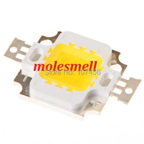 1pc 10W LED Integrated High power LED Beads Warm white 900mA 9.0-12.0V 800-900LM 40mil Taiwan Chips Free shipping